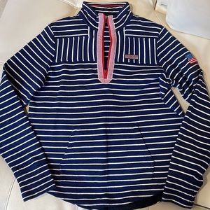 Vineyard Vines Red White & Blue American Flag 1/4 Zip Pullover Sweatshirt